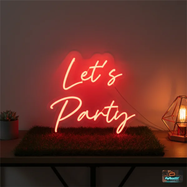 Let’s Party LED Neon Sign