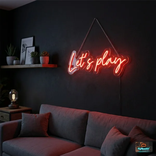 Let's Play Neon Sign