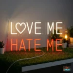 Love Me Hate Me Neon Sign