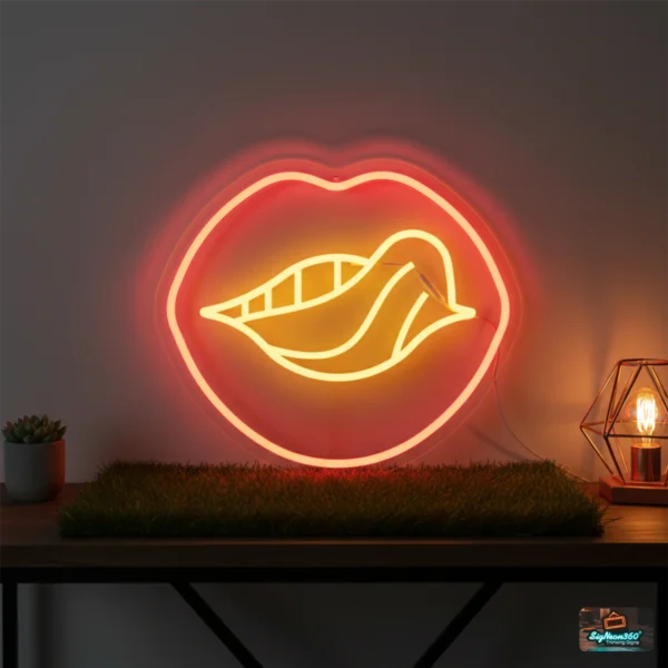 Mouth & Tongue Neon Sign
