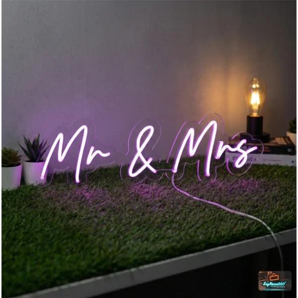 Mr & Mrs Neon Sign