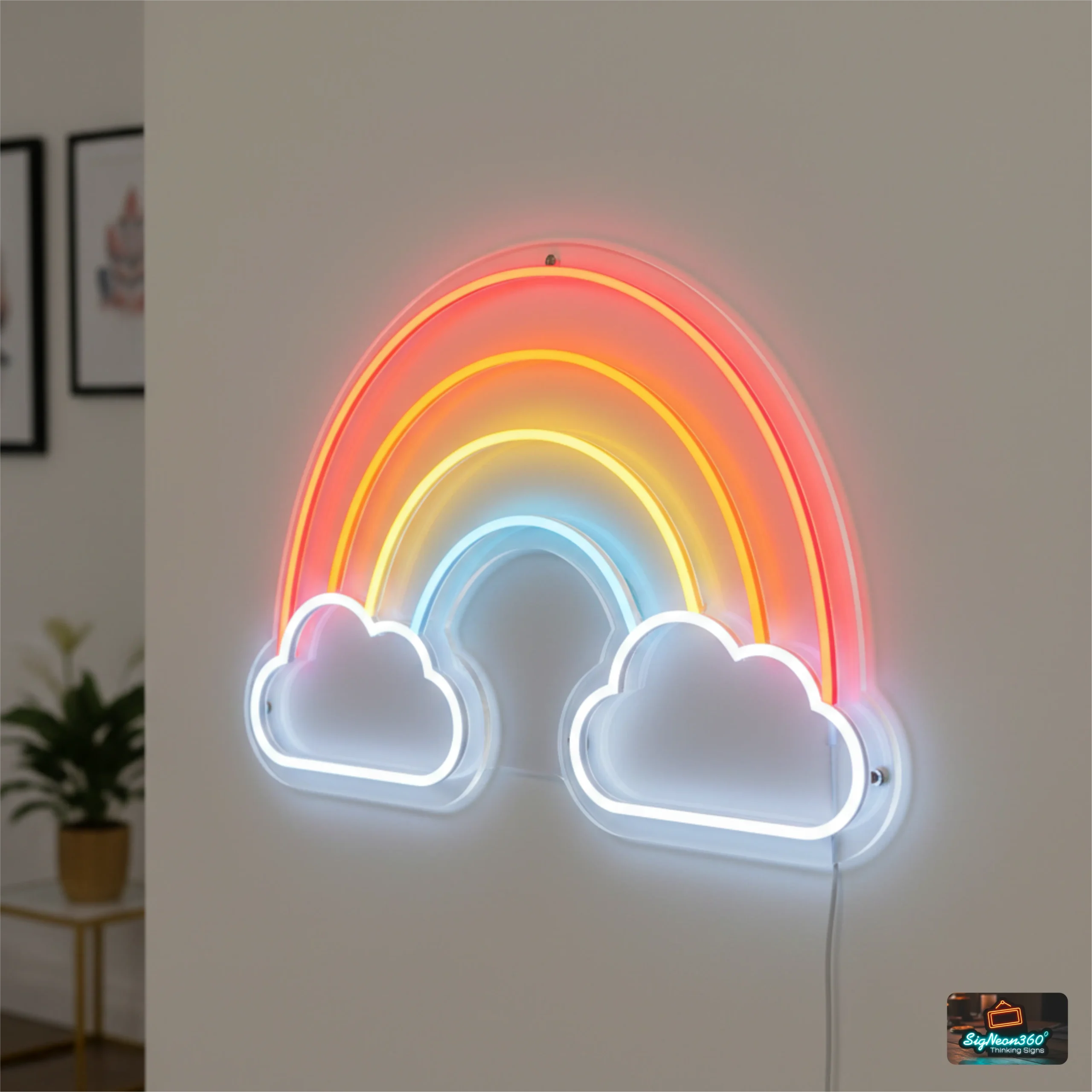 Rainbow and Cloud Neon Sign 3 Rainbow and Cloud Neon Sign in london uk