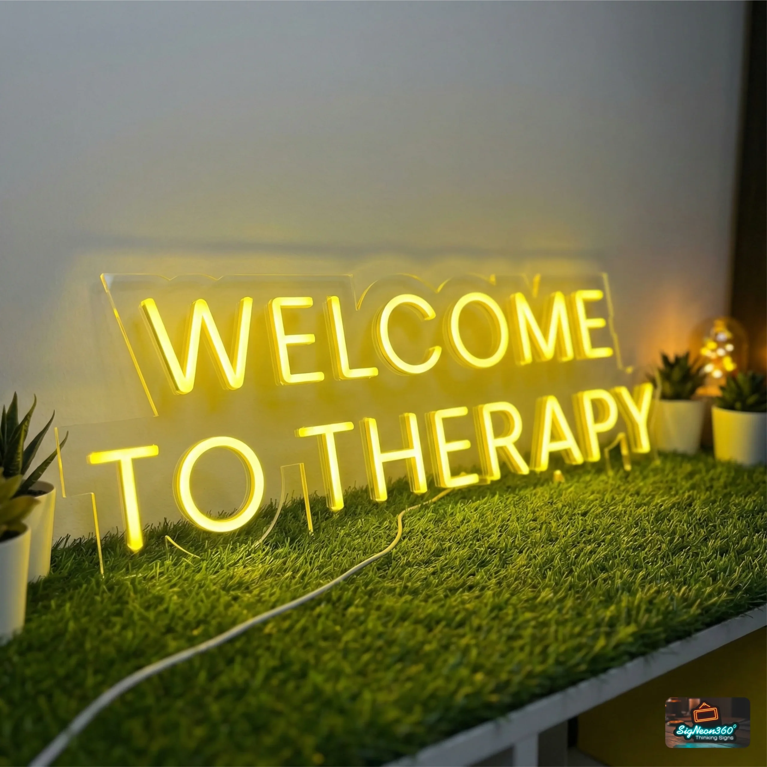 Welcome to Therapy Neon Sign - Bar Sign 1 Welcome to Therapy Neon Sign