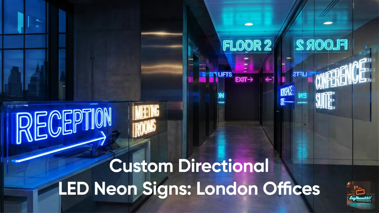 Custom directional LED neon signs