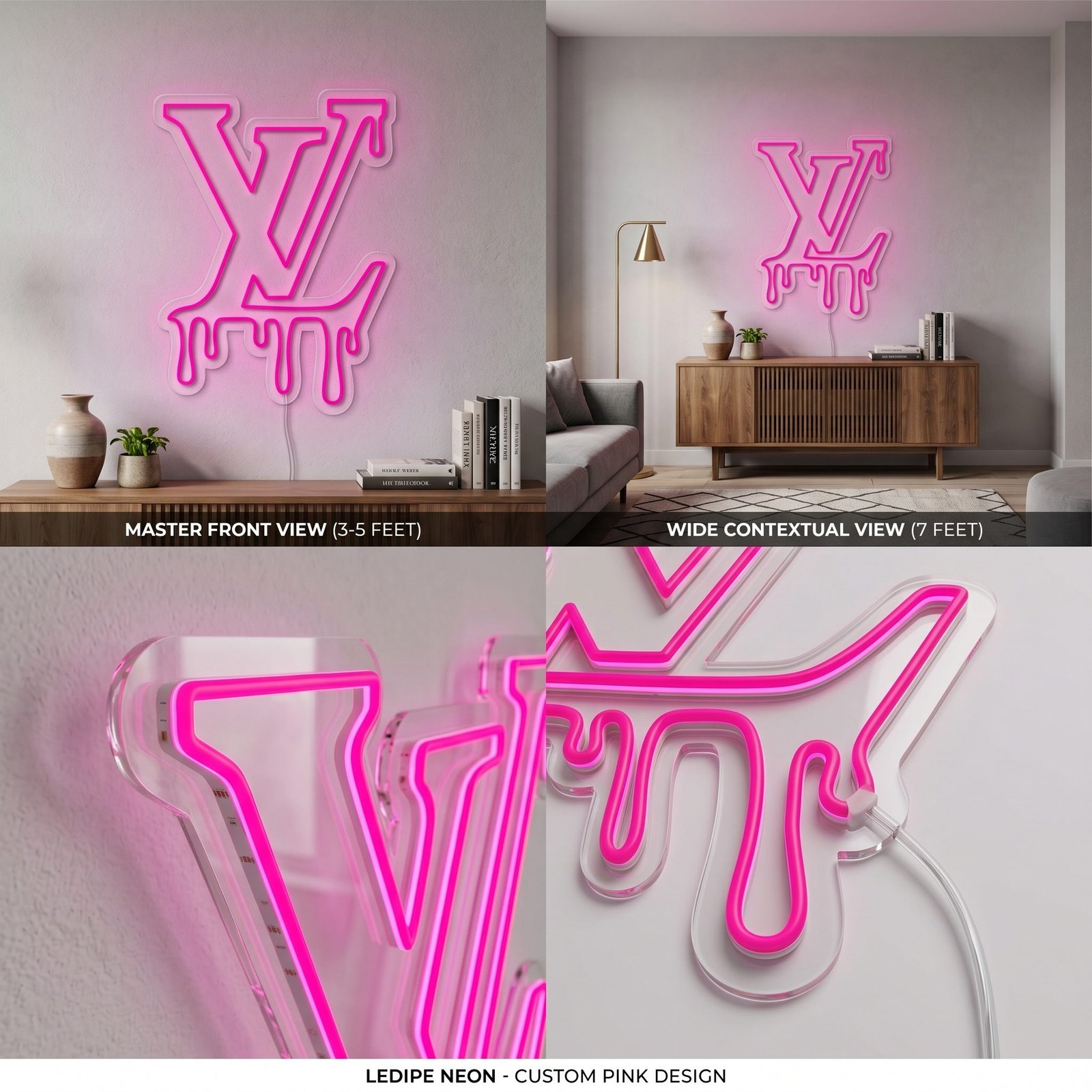 Dripping LV Style Aesthetic Neon Sign 6 dripping lv neon signs in london uk