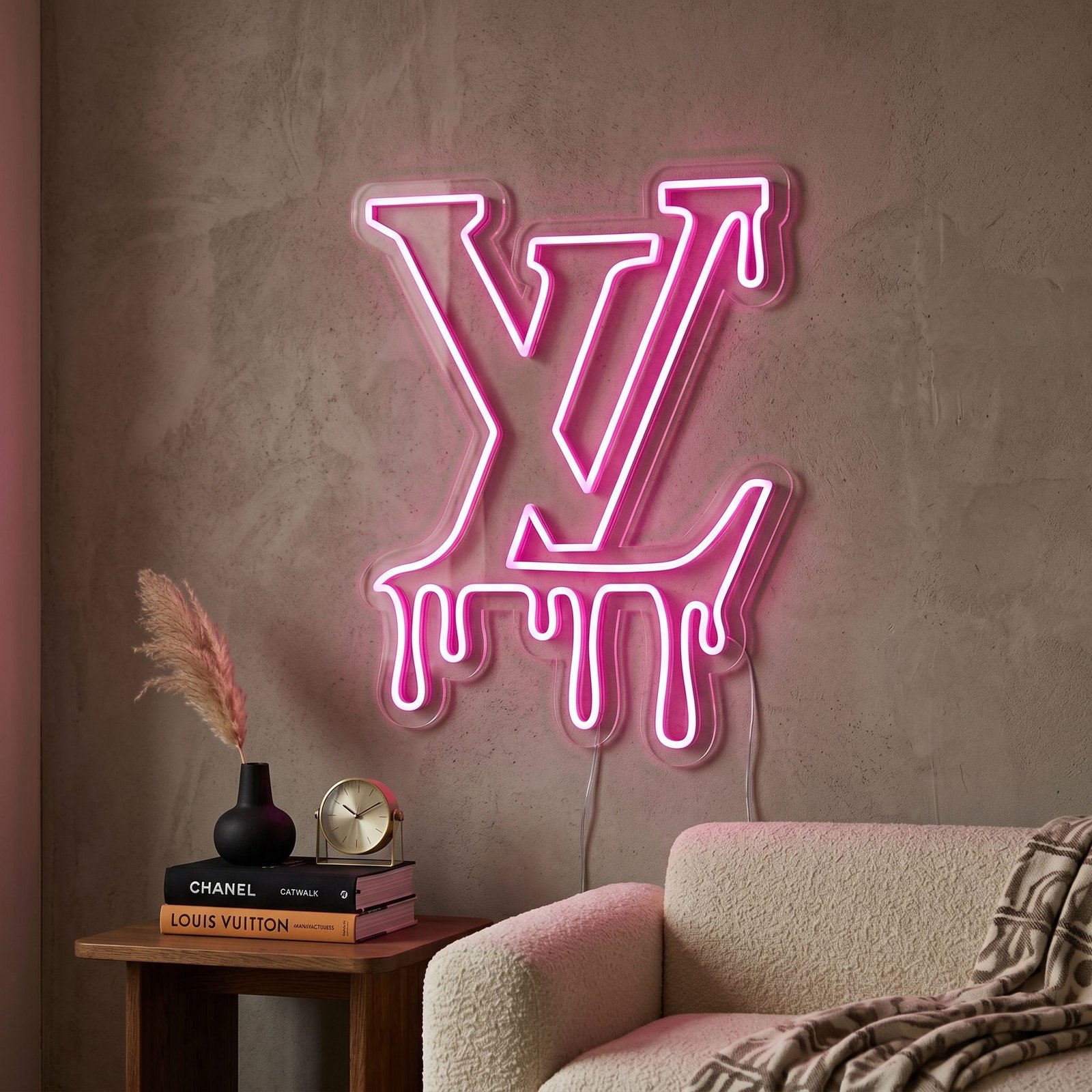 Dripping LV Style Aesthetic Neon Sign 3 dripping lv neon signs