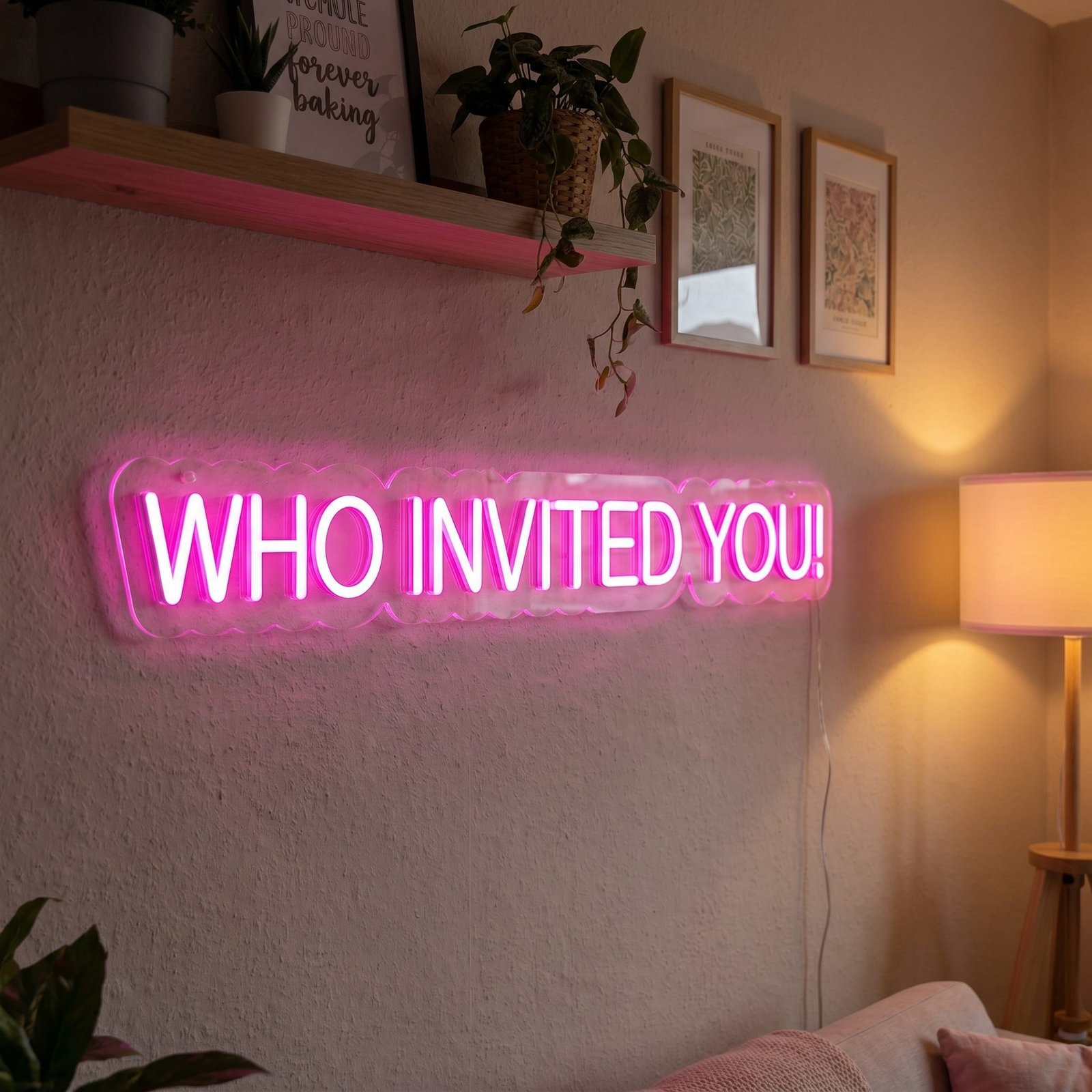 WHO INVITED YOU! NEON SIGN 1 WHO INVITED YOU! NEON SIGN