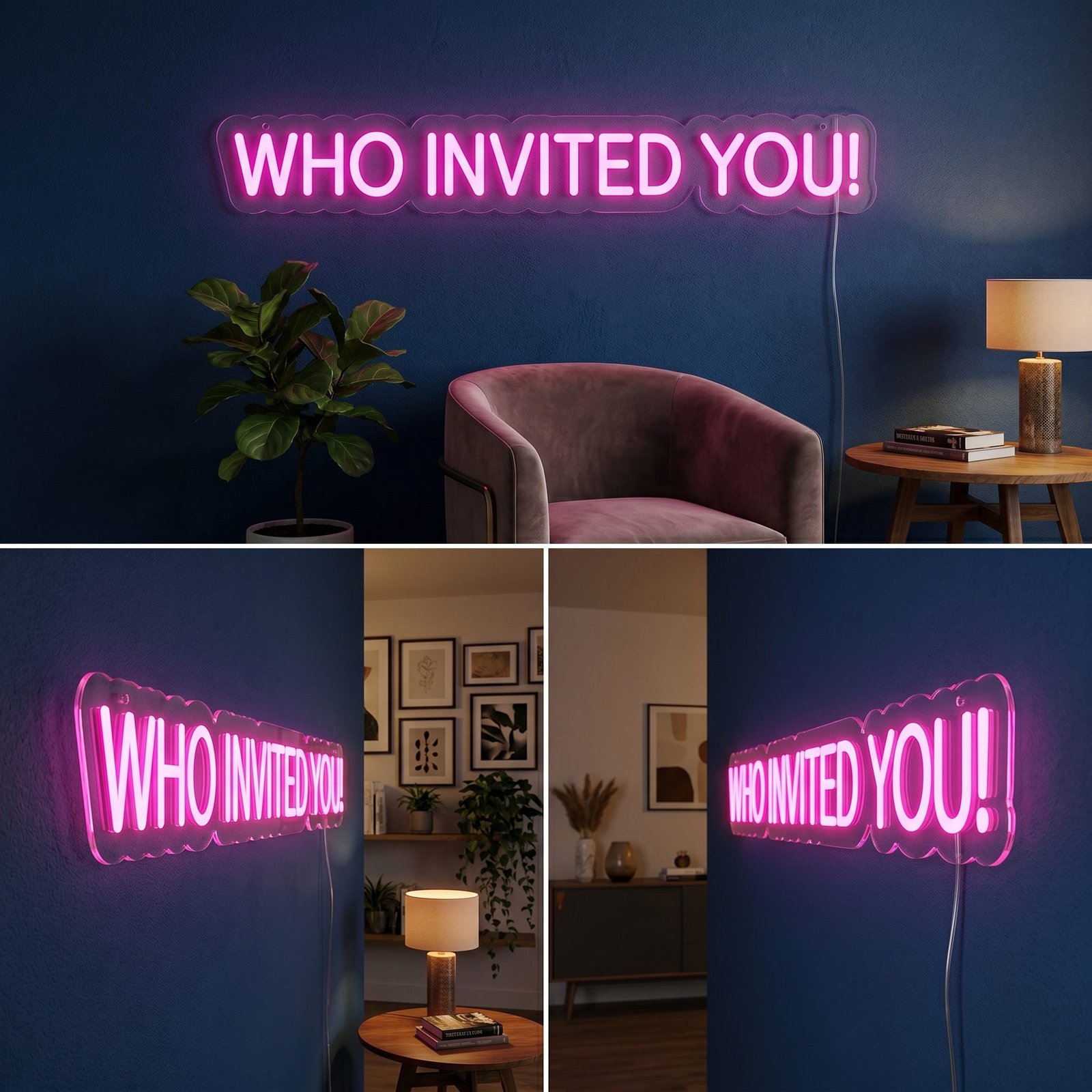 WHO INVITED YOU! NEON SIGN 3 WHO INVITED YOU! NEON SIGN - Image 3